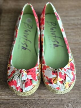 Blowfish Malibu Floral Canvas Espadrille Flats - Size 8.5